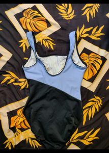 One Piece Swimsuit - Blue &amp; Black
