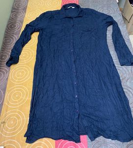 navy blue shirt with 2 pockets