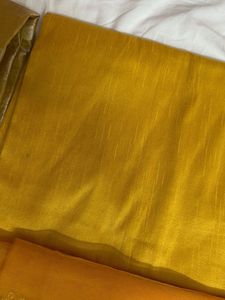 Banarasi Yellow Dress Material