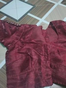 Maroon Embellished Blouse