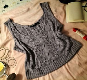 Knit Tank Top - lavender grey