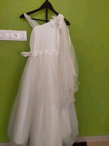 Mystery White Long Gown/New With Tag