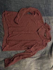 Mauve Swiss Dot Button Down