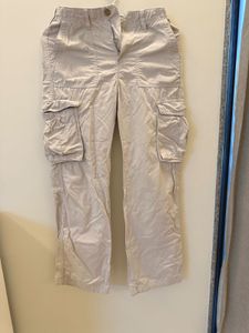 Bershka Beige Cargo Pants