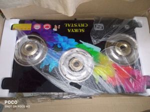 3 BURNER GLASS STOVE