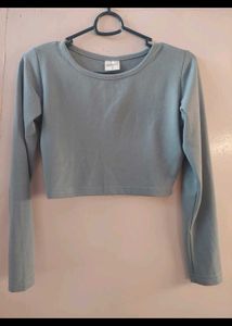 Light Blue Crop Top