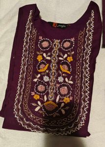Dark Purple Shade Embroidered Salwar Kameez