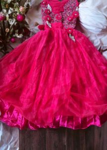 Stunning Pink Floral Embellished Gown
