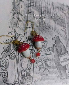 Magical Forest Mushroom Earrings