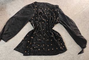 black stone and sequin beaded y2k kurti