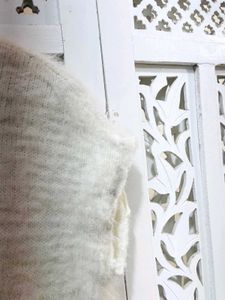 Imported White Patterned Cardigan C