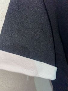 A black crop t-shirt