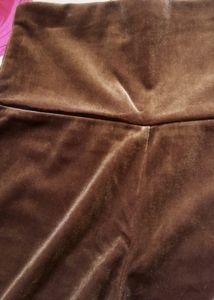 SHEIN High Waist Velvet Slim-fit Pant