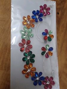 Colorful Flower Jewelry Set