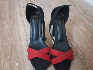 Denill Black And Red Heels