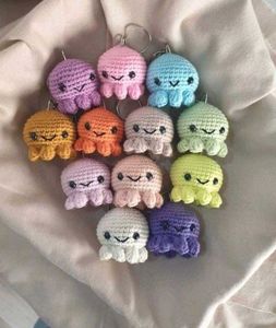 Cute Crochet Octopus Keychain