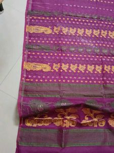 Elegant Purple &amp; Green Sari