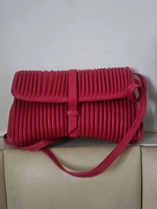 Imported Pink Ribbed Sling Bag