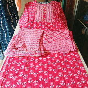Jaipuri Cotton 3 Piece Set For Women