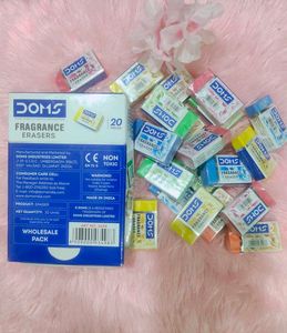 DOMS Fragrance Erasers – Pack of 20 (One Size)