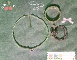 Aesthetic Pearl Necklace With Combo