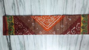 New Bagalpuri Silk Bandhini Saree With Blouse