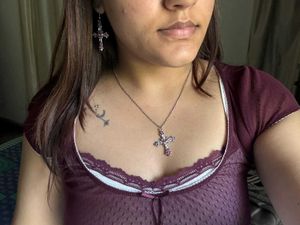 Princess cross necklace