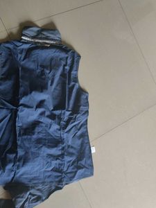 Blue Dotted Sleeveless Top