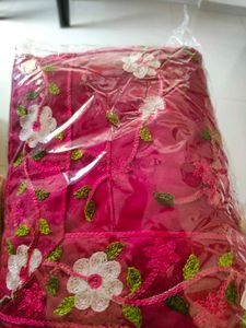 Net Embroidery Saree