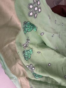 Pista Colour Saree