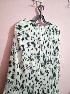 Dalmatian Flare Long Skirt - Freesize Ivory