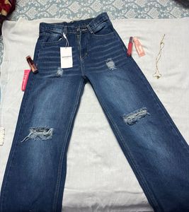 Ripped Wide Leg Jeans