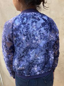 MADAME Floral Cropped Bomber Jacket