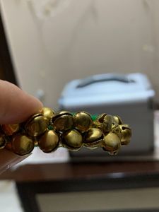 Green &amp; Gold Jingle Bangle