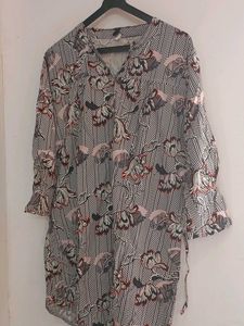 Floral & Striped Tunic Dress