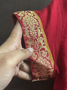 Red &amp; Gold Kurta Festive Wear