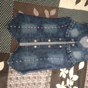 Denim Jacket with Studs