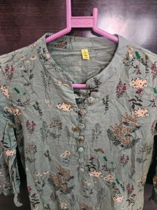 Olive New Balloon Sleeves Kurta 😍