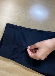 Black preppy polyster shorts