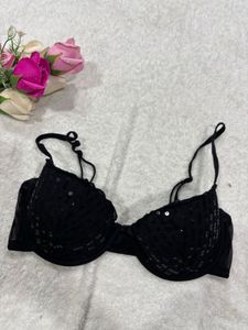 Black Sequin Bra