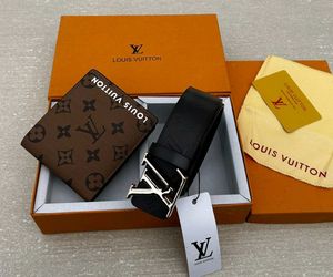 LV MENS BELT+ WALLET COMBO WITH BOX