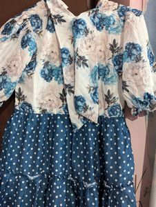 Cotton  Blue Colour  Frock  New One