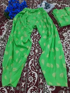 Green Colour Suit Salwar With Heavy Dupatta
