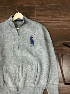 Ralph Lauren Gray Zip Cardigan