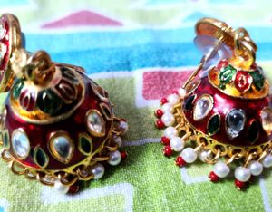 Red Jhumkas