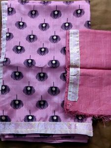 Pink Floral Saree With Blause Peace