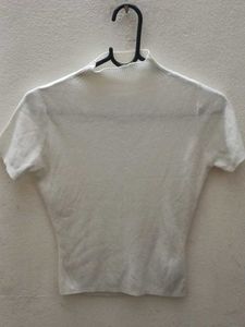 White Mock Neck Top