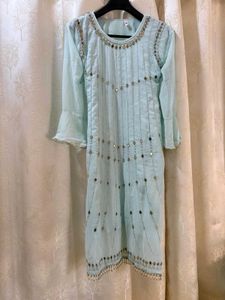 Mirror Work Kurti with dupatta