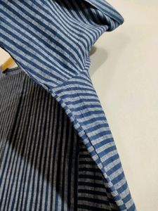 Women Blue Stripes Kurti