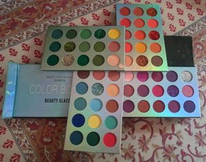 Color Board 60 Colors Eyeshadow Palette, 4 in 1 Color Board Makeup Palette Set Highly Pigmented Glitter Metallic Matte Shimmer Natural Ultra Eye Shadow Powder Easy to Blend